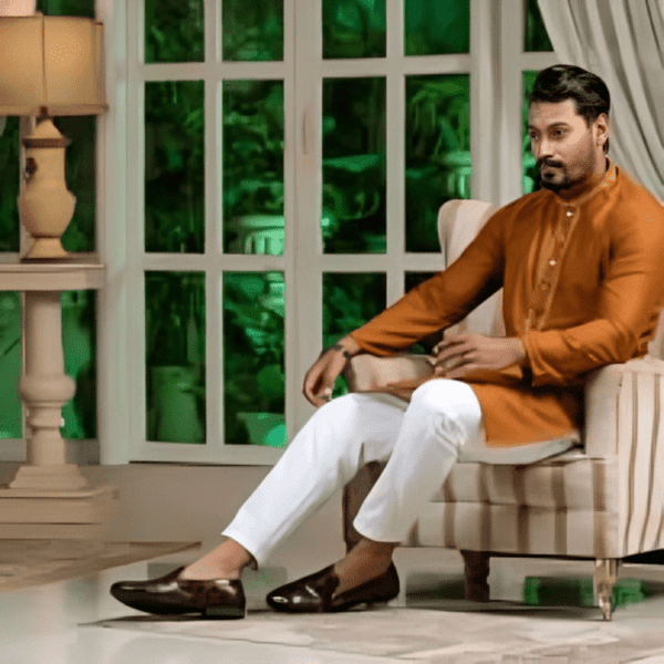 Brown Traditional Cotton Panjabi