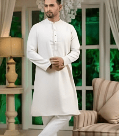 White Classic Cotton Panjabi
