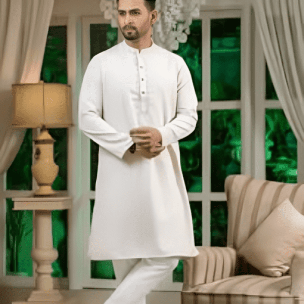 White Classic Cotton Panjabi